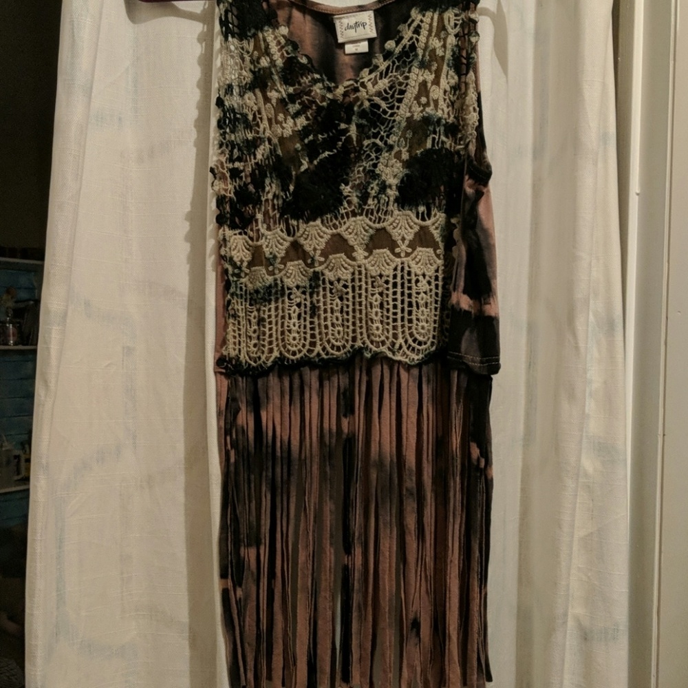 Buckle fringe shirt "daytrip"